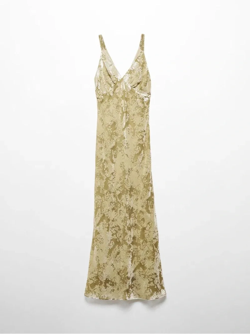 Mango Javier Burnout Velvet Maxi Dress